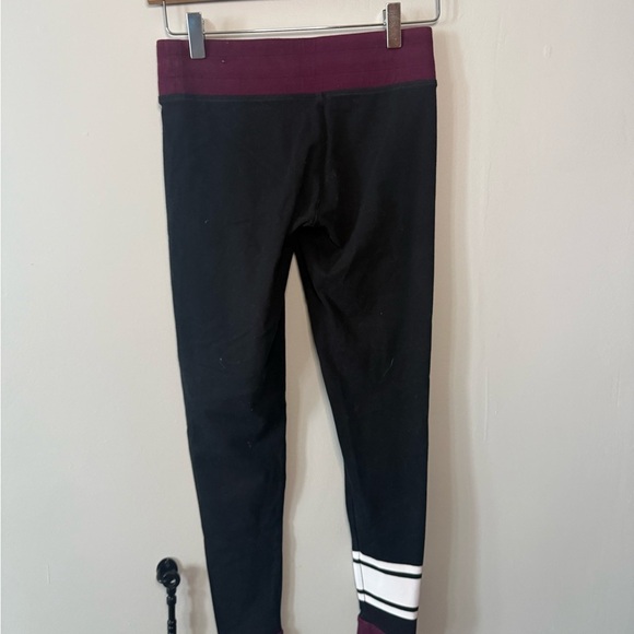2015 PINK by Victoria’s Secret Black Joggers with Burgundy Accents - Picture 3 of 5